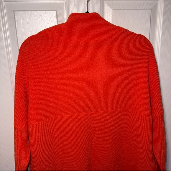 Free People Oversized Orangish-Red Mock Neck Sweater - Picture 9 of 16